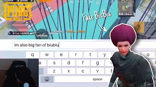 Fake BiuBiu is online.. and the random’s reaction is gold | PUBG Mobile