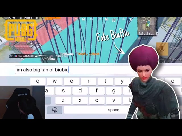 Fake BiuBiu is online.. and the random’s reaction is gold | PUBG Mobile class=
