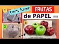 🍏Imitación de Manzanas en Cartapesta. Manzanas realizadas con Papel. Artesanato. Diy 4148188