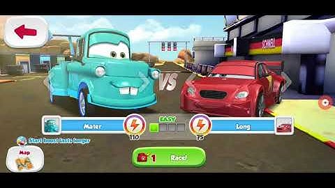 Cars Fast As Lighting - Mater VS Long Ge