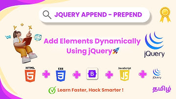 🚀 jQuery Tag Creation – Append vs Prepend | Add Elements Dynamically Using jQuery