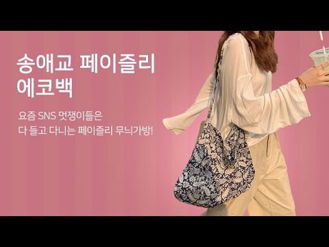 송애교 페이즐리 에코백 / 장바구니 / 간편백 / 숄더백