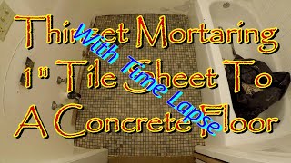 1 Slate Tile Sheet Floor Installation With Time Lapse