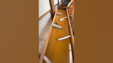 Marble Run (Marble Run course using pipe slopes and a large wooden funnel) #9 #ASMR