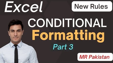 how to use Excel Conditional Formatting in pashto language part 3