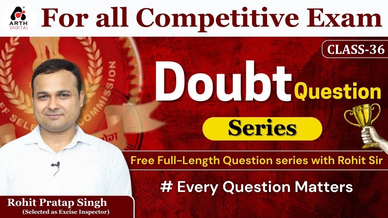 Maths Most Expected Questions |Doubt Question Series |SSC CGL , CHSL, Bank & Railway |Class 36 