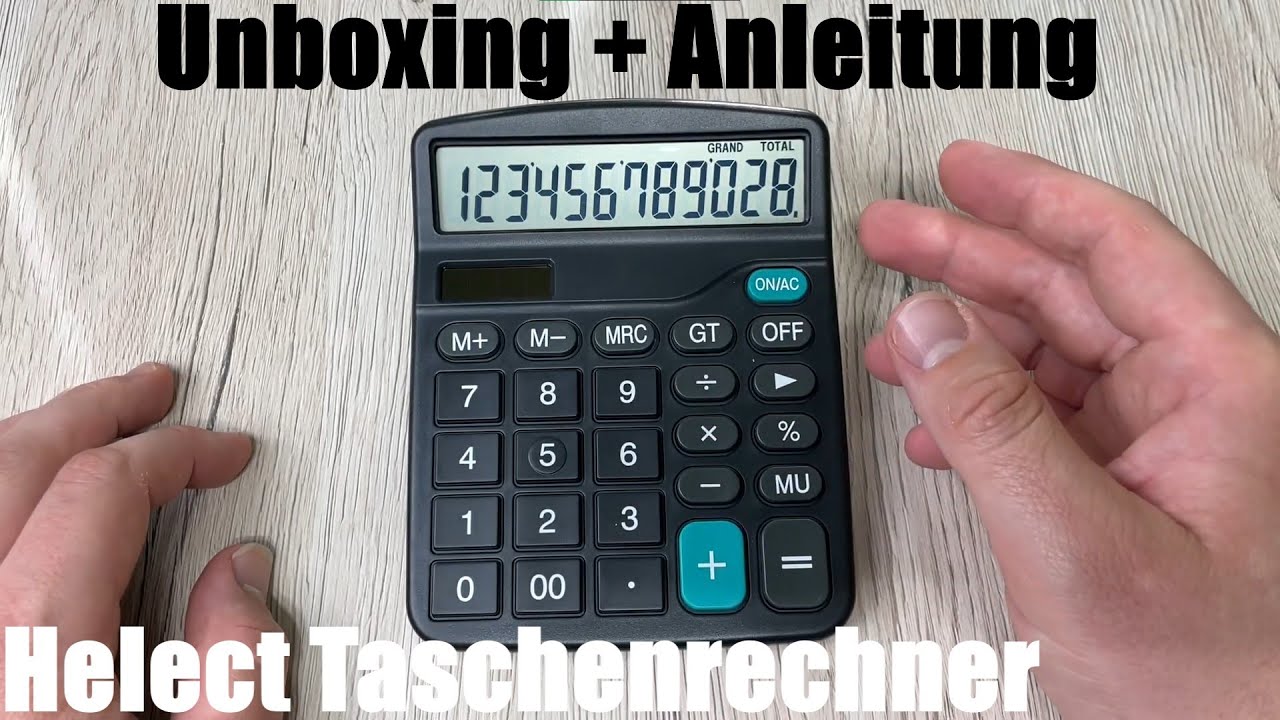 Helect Taschenrechner Standard Tischrechner Dual-Power (Solar und ...
