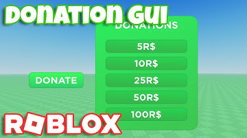 How to make a DONATION GUI in Roblox Studio!
