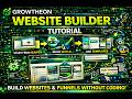 Growtheon Website Builder Tutorial: Build Websites &amp; Funnels Without Coding (Step-by-Step Guide)