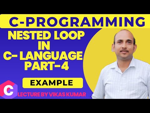 Nested Loop in c programming|Pattern Program Print Star Part -4