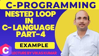 Nested Loop in c programming|Pattern Program Print Star Part -4