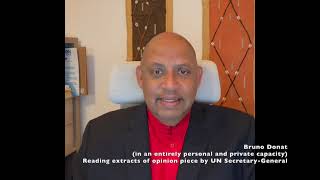 Reading extracts of Israel-Palestine opinion piece by United Nations Secretary-General
