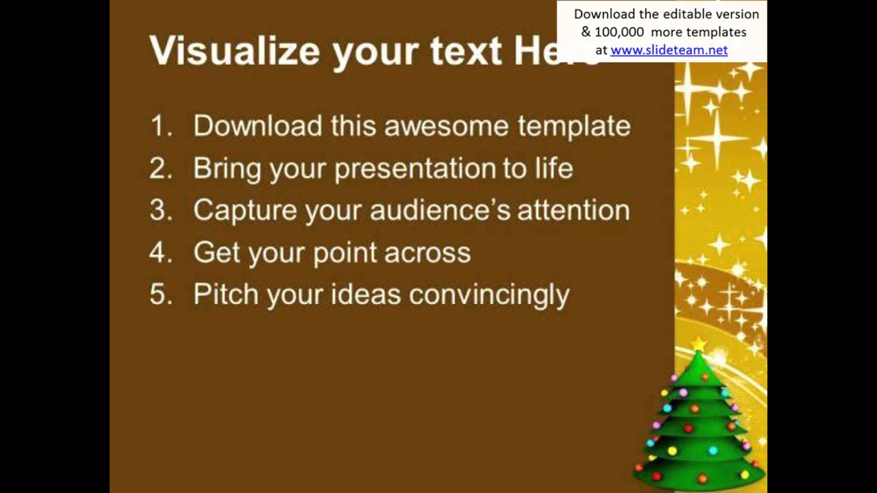 3d green christmas tree festival powerpoint templates ppt backgrounds ...