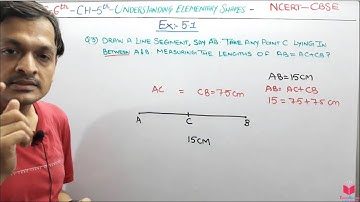 Q3) EX- 5.1 Class 6th Maths Chapter 5th Understanding Elementary Shapes | Maths Class 6th CBSE