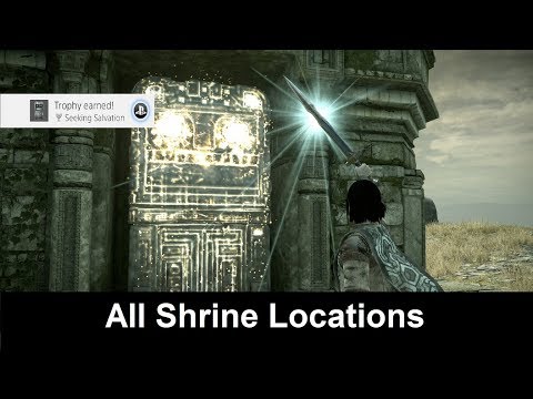 Video: Shadow Of The Colossus Shrine Steder - Hvor Finner Du Alle 26 Helligdommer For Seeking Salvation Trophy