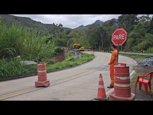 Obras avançam na estrada Teresópolis-Itaipava