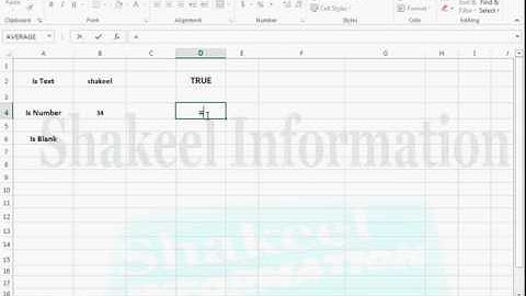 Excel Formulas Istext, IsNumber, IsBlank