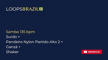Samba 135 bpm - Surdo + Pandeiro Nylon Partido Alto 2 + Ganzá + Shaker
