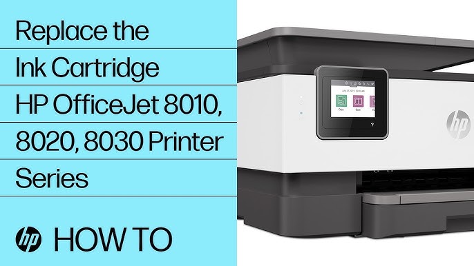 Replace the Ink Cartridge | HP OfficeJet 8010, 8020, 8030 Printer Series |  HP Support - YouTube