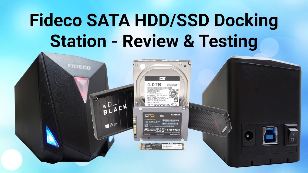 album bande trussel Fideco USB3 SATA HDD Docking Station test and review - YouTube