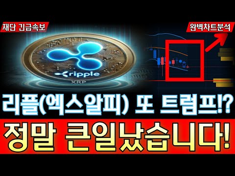 리플코인 재단 긴급속보 또 트럼프!? 정말 큰일 났습니다! 바로 확인 하세요! #리플 #리플(엑스알피) #리플코인