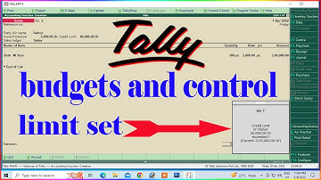 budgets and controls in tally erp 9 in hindi | budget in tally | budget and control in tally | limit