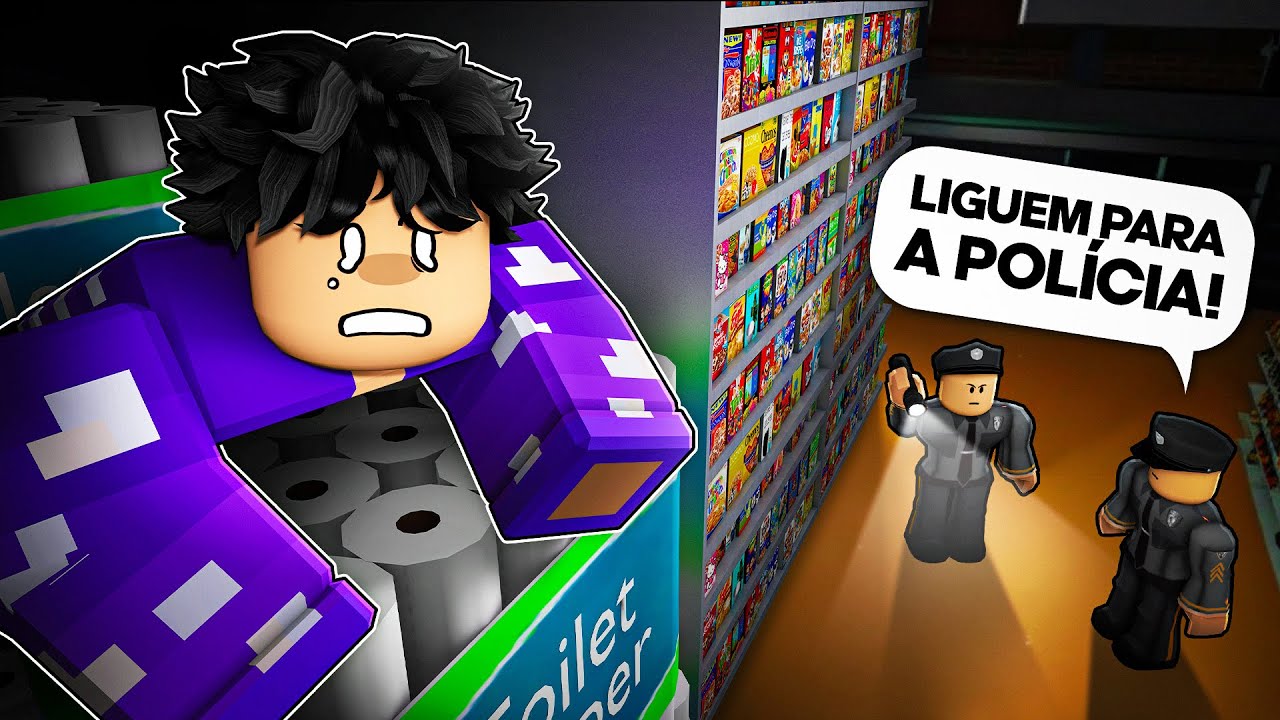 MOREI ESCONDIDO em um MERCADO MACABRO por 7 DIAS no ROBLOX