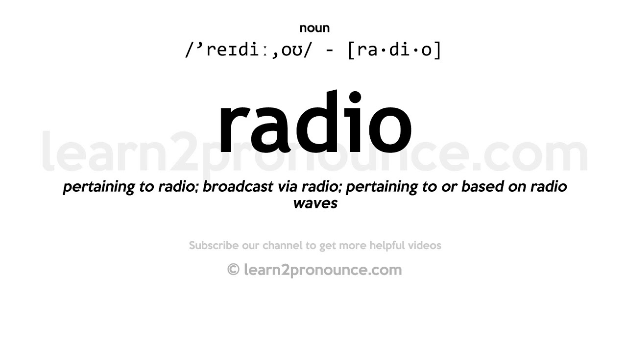 radio - Wiktionary, the free dictionary