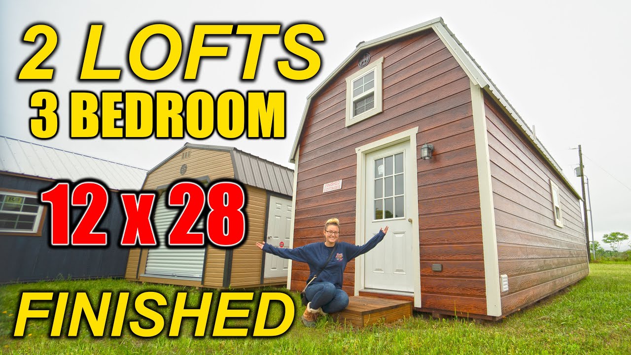 SHED TO HOUSE 1 Bedroom 2 Loft Tiny House Cabin YouTube