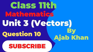 Maths Class 11th, Unit Vectors, Review Exercise 3, Question 10