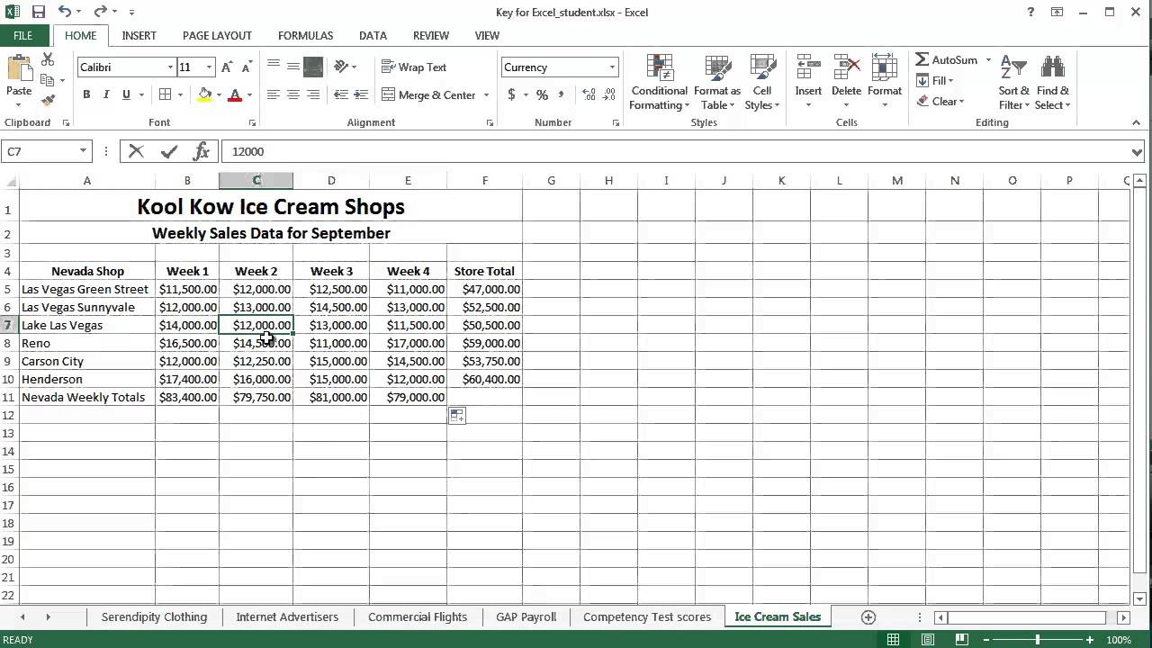 basic assignment for excel