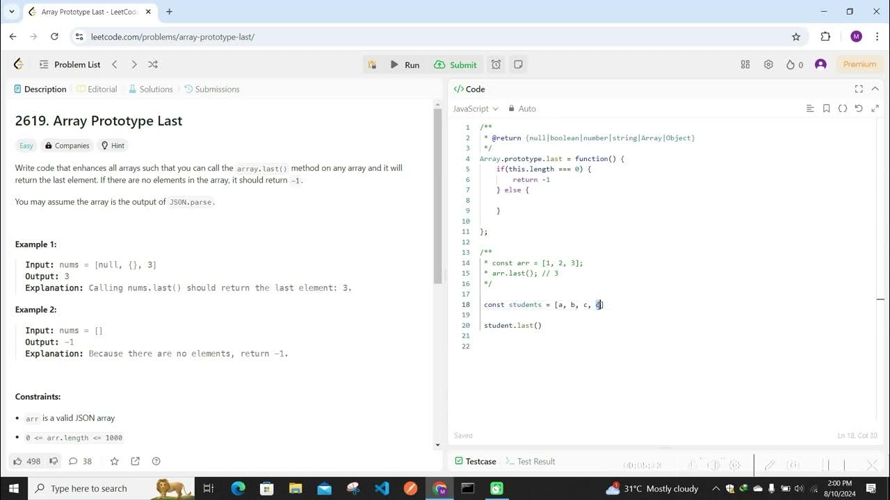 LeetCode Problem Solved Step-by-Step in Javascript | Perfect for ...