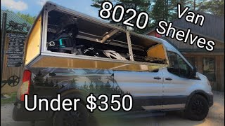 MTB Van Build | 8020 Shelves / Cabinets Under $350