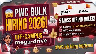 😱PWC Bulk Hiring 2026 | 5 Mass Hiring 2026 | 2028/2029/2027/2026 Batch Hiring | Direct test Hiring screenshot 5