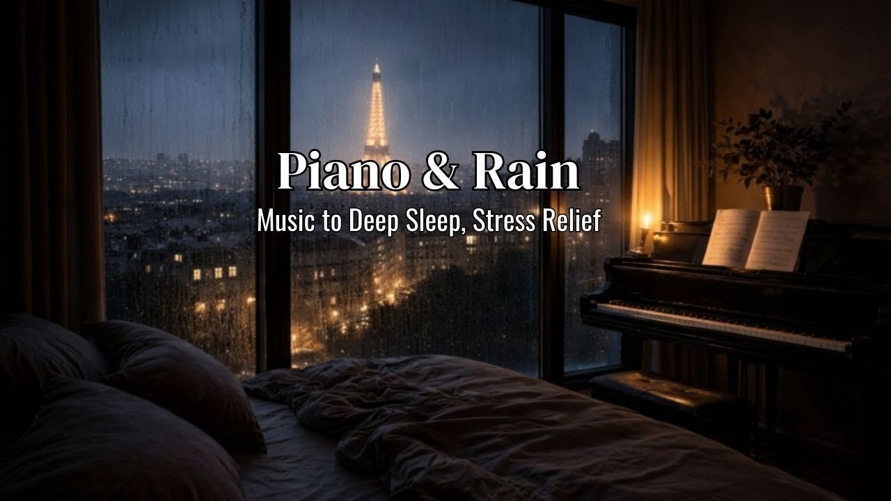 Rain & Soft Piano Music for Relax, Focus, Sleep & Stress Relief 🌙