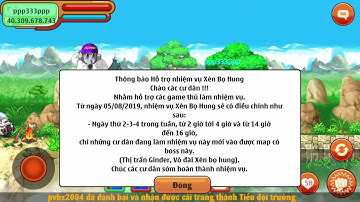 Ngọc Rồng Online:Tặng Vài Con Acc Nro Cho Anh Em Nào Chưa Có Acc Chơi,Acc40ty cuối clip.