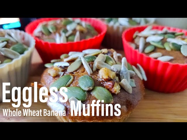 Healthy Whole Wheat Banana Muffins | Eggless Moist Banana Muffins | Best Bites