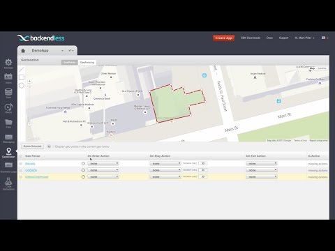 How to create a Geofence in Backendless