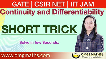 Real Analysis | Continuity and Differentiability |Short Trick | CSIR NET / IIT JAM / GATE