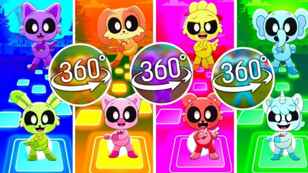 Poppy Playtime Chapter 3 Tiles Hop  The Super CatNap 💯 Miss Delight 💯 Dog Day 💯 Huggy Waggy