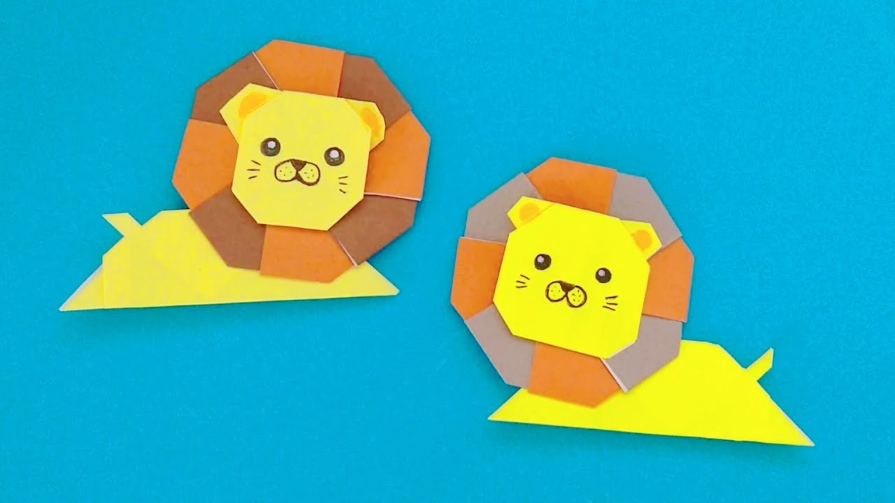 Origami Lion | easy origami Lion| paper Lion DIY craft