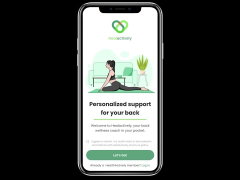 Healactively App Intro: "your back wellness coach in your pocket" #back pain, #personalized program - video from Healactively