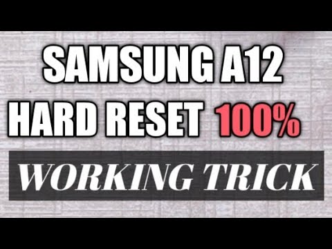 Samsung Galaxy A12 Hard reset/pattern unlock 100 working new trick 2022 /2023 pattern pin unlock