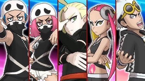 Pokemon Sun and Moon: All Team Skull Intro Animations