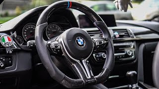 BMW M4 gets a CARBON FIBER steering wheel! F80/F82/F87