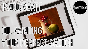 OIL PAINTING Your Perfect Sketch // Procreate 5X // How to Oil Paint Procreate Tutorial