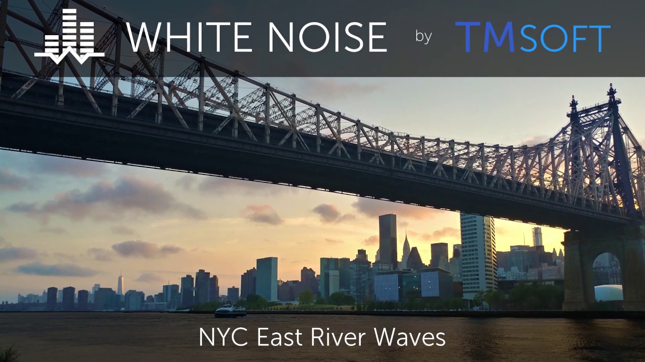 NYC East River Waves 10 Hour Sleep Sound - Black Screen