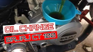 How to drain and change engine oil | Bajaj CT100 | Simply Adon