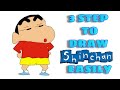 How to draw shin chan | 3 step easily| crayon shin chan draw step by step|