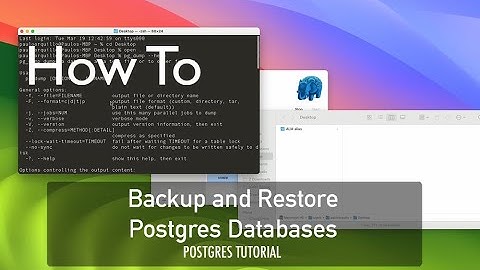 How To Backup and Restore Postgres Databases